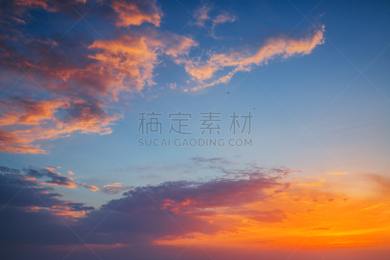 天空,云景,浪漫,橙色,推铅球,水,美,风,水平画幅,云