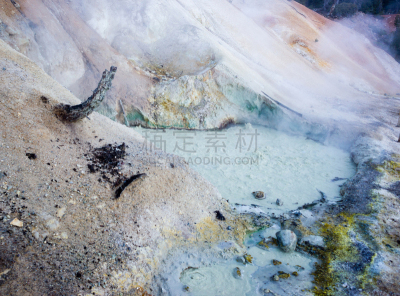 火山,蒸汽,温泉池,焦制品,居住区,拉森山,mud pot,喷气孔,硫磺,间歇泉