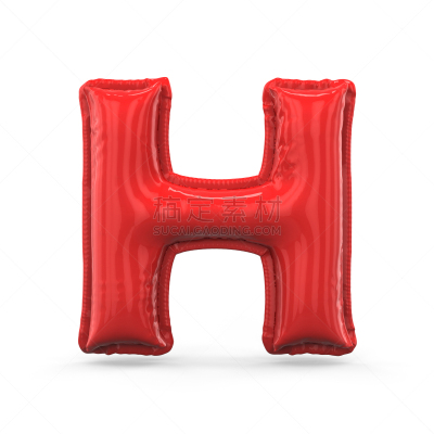 三维图形,红色,气球,充气品,英文字母h,分离着色,英语,单词,背景分离,字母