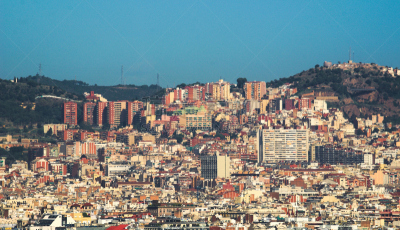 巴塞罗那,航拍视角,近景,旅行者,都市风景,国际著名景点,长方形会堂,运动,针,城镇