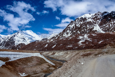 山脉,路,毕底,寒冷,空的,云景,公路,沙砾,阴影,沙漠