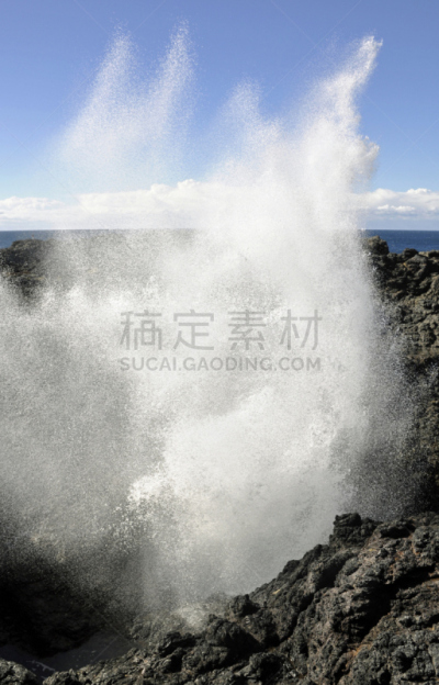 呼吸孔,火山岩,著名自然景观,自然,垂直画幅,水,悬崖,新南威尔士,水的各种形态,无人
