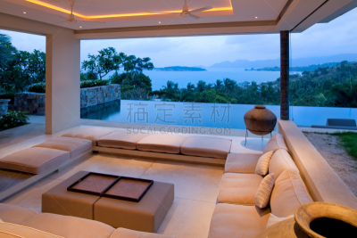 假日别墅,起居室,岛,豪宅,别墅,室内,华贵,酒店,海洋