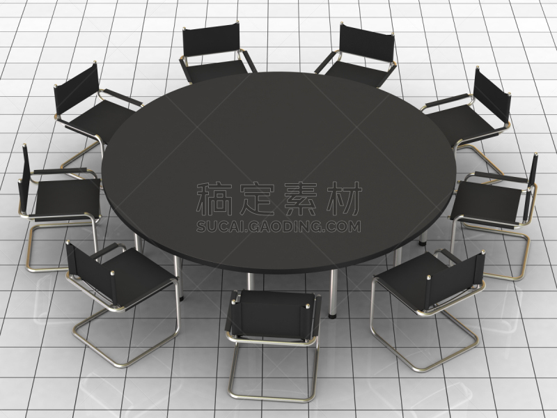 会议桌,公司企业,空的,黑色,皮革,办公室,极简构图,椅子,家具,调解