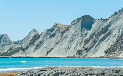 沙岩,海岬,非凡的,新西兰,cape kidnappers gannet colony,地形,桨叉架船,海湾,平衡折角灯,国际著名景点