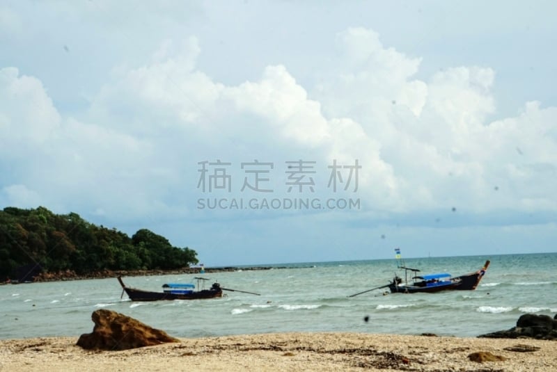 泰国,自然美,长尾船,风景,海洋,海滩,海景,甲米,网球运动,热带气候