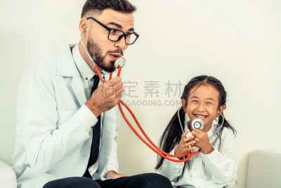 健康保健,小的,儿童,幸福,大汗淋漓,办公室,概念,拜访
