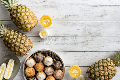 清新,松饼,菠萝,饮料,自然界的状态,蛋糕,热带气候,厚木板,食品,果汁