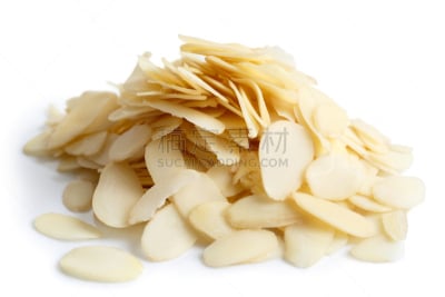 杏仁,白色,去皮的,分离着色,自然,水平画幅,素食,无人,组物体,背景分离