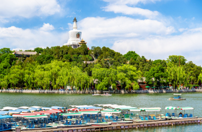 北海公园,玉器,岛,风景,白塔,北海湖,北京,水,天空,东亚