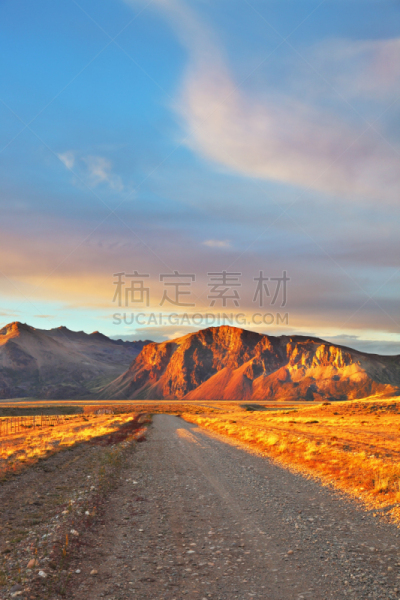 山,红灯,闪亮的,日光,国内著名景点,云,雪,公园,著名景点