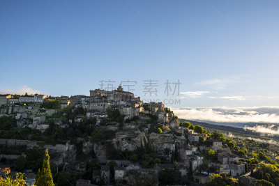 普罗旺斯,葛德,城镇,风景,法国,地形,乡村,屋顶,自然美,小的