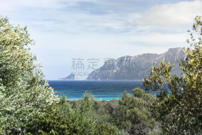 明信片,海洋,撒丁岛,风,著名景点,海岸线,地中海,岩石,海滩度假,水湾
