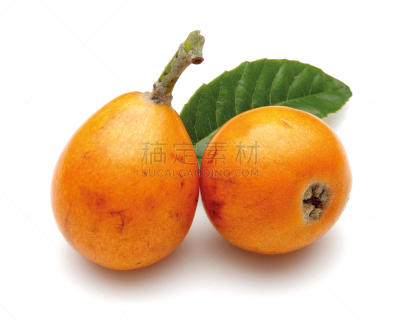 熟的,枇杷,水果,白色,叶子,分离着色,清新,背景分离,热带气候,食品