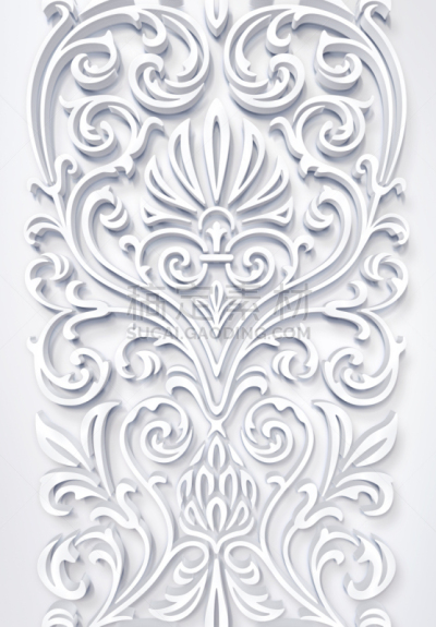 花纹,三维图形,柔和,白色,垂直画幅,式样,纺织品,绘画插图,抽象,装饰物