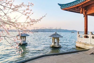 地形,建筑,杭州,西湖,自然美,户外,春天,铺路石,远古的,传统