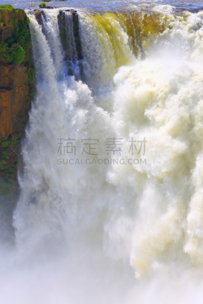 南美,魔鬼喉咙,波伊瓜苏,巴拉圭,伊瓜苏市,阿根廷,地形,宏伟,在上面,伊瓜苏瀑布