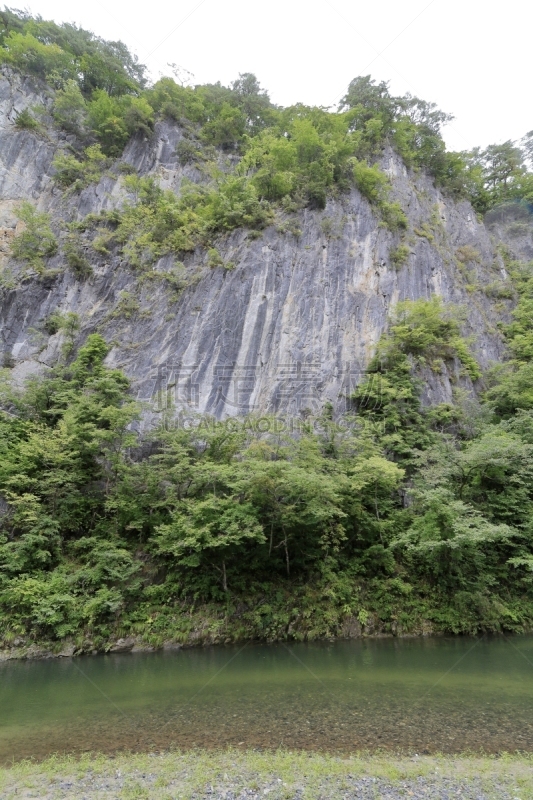 沟壑,岩手县,日本,一关,垂直画幅,天空,无人,户外,树林,山