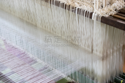 线,背景,织机,白色,传统,纺织品,边框,针织品,棉,泰国