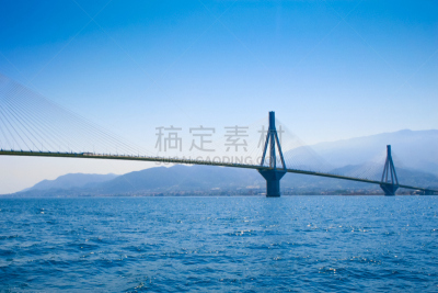 科林斯湾,希腊,佩特雷,吊桥,海湾,水平画幅,梁,安蒂里奥大桥,旅行者,户外
