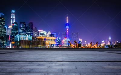 夜晚,上海,办公室,水,天空,水平画幅,无人,户外,浦东,滨水
