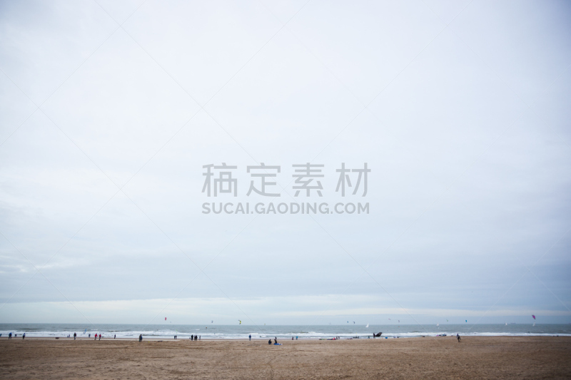 海滩,愉悦,风,水平画幅,码头,沙子,欧洲,人,冲浪风筝,户外