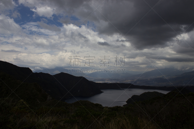 厄瓜多尔,湖,奥塔瓦洛,火山,风景,旅行者,国内著名景点,云景,热带气候,库伊科查湖