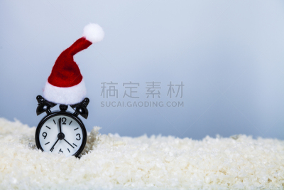 圣诞帽,雪,记时卡片,球,贺卡,留白,新的,水平画幅,无人