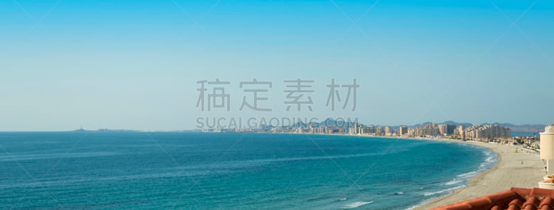 沙子,海滩,西班牙,海洋咖啡馆,曼加,水,天空,风,浮标,沙洲