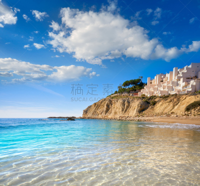 阿利坎特,海滩,地形,夏天,蓝色,干净,著名景点,旅游目的地,背景,环境