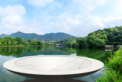 天空,方形画幅,地形,地铁月台,砖,云,地板,步行道路,池塘,湖