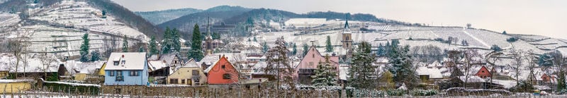 城镇,法国,全景,上莱茵,里博维尔,办公室,天空,雪,古老的,过去