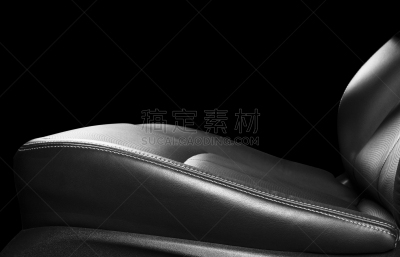 汽车,皮革,座位,黑色,儿童安全座椅,部分,穿孔的,黑白图片,大特写,拼接