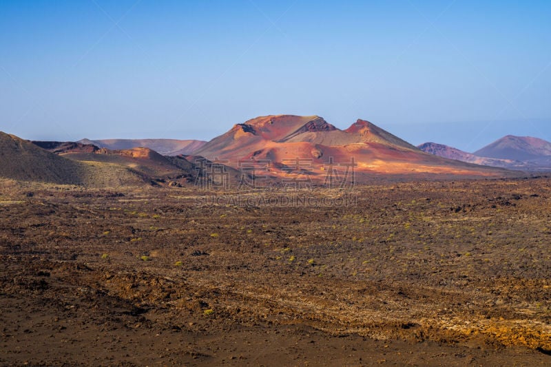 timanfaya national park,火山,红色,多色的,兰萨罗特岛,熔岩,西班牙,与众不同,居住区,非凡的