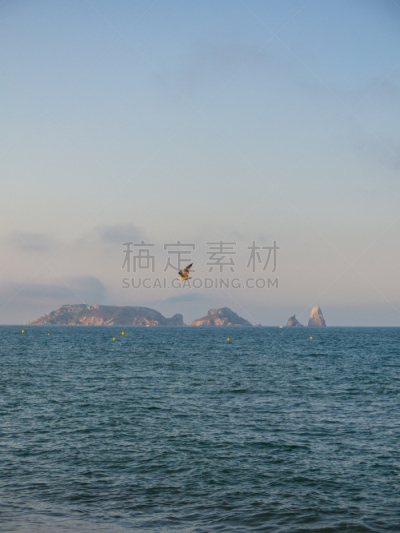 岛,西班牙,全景,地中海,陡峭海岸,玫瑰,黄昏,著名景点,岩石,巴利阿里玛代