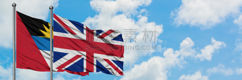 天空,风,安提瓜和巴布达,英国,全球通讯,白色,挥手,相伴