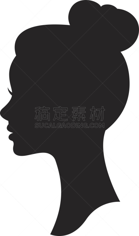 矢量,女人,发型,婚礼,侧面像,侧面视角,背景分离,人的脸部,少女,美