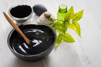 煤,面具,皮肤,人的脸部,粉刺,暗色,黑色,自制的,干净