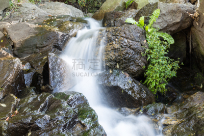 河流,岩石,流水,水,美,公园,水平画幅,瀑布,湿,夏天