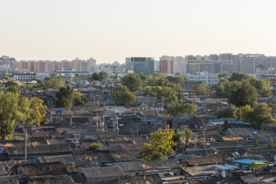 过时的,北京,居住区,电力线,复古风格,色彩鲜艳,凌乱,东亚,户外,建筑