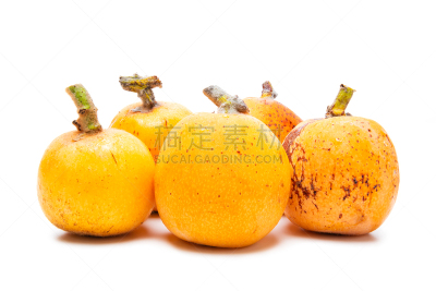 清新,枇杷,熟的,精神振作,黄色,白色背景,橙色,绿色,木制,能源