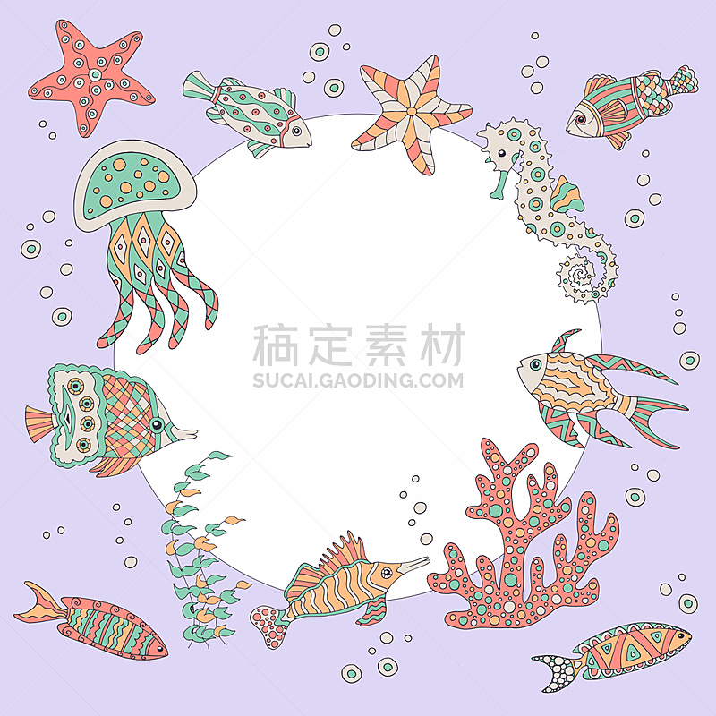 边框,鱼类,海洋,抽象,可爱的,野生动物,海星,动物,背景,珊瑚