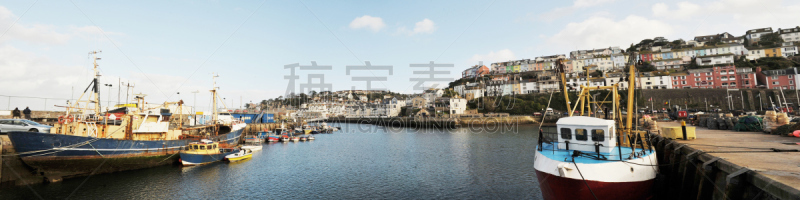 海港,布里克瑟姆,水,天空,工业船,英格兰,夏天,西南英格兰,滨水,码头周围