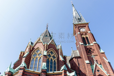 外立面,瑞典,哥德堡,奥斯卡奖,天空,水平画幅,夏天,户外,哥特式风格