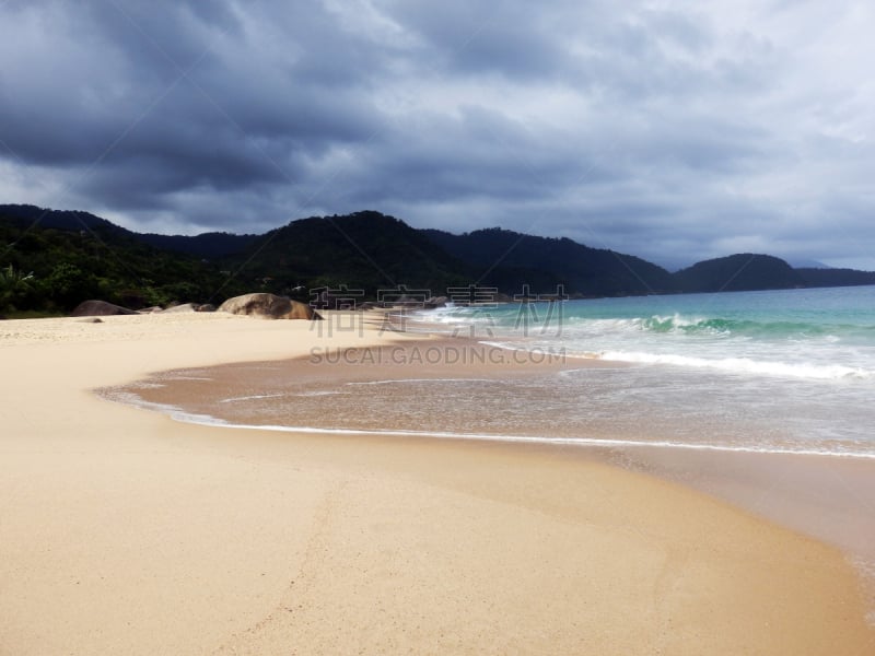 海滩,里约热内卢州,热,热带气候,大西洋,海岸线,巴西,户外,雨林,南