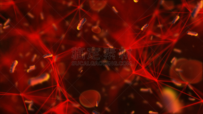 三维图形,红色,科学,生物学,健康保健,血细胞,细菌,病毒,静脉,生病