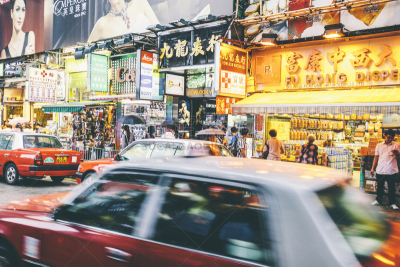 街道,铜锣湾,出租车,水平画幅,交通,家庭生活,商店,户外,交通方式,图像