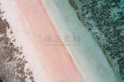 印度尼西亚,粉色,库莫度,海滩,航拍视角,岛,热带气候,著名景点,自然美,海岸线