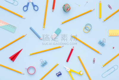 重返校园,学校用品,多样,概念,办公室,留白,水平画幅,无人,职权,电子培训