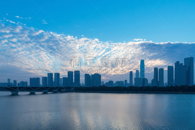 长沙,,云,现代,著名景点,湖南省,河流,户外,天空,建筑